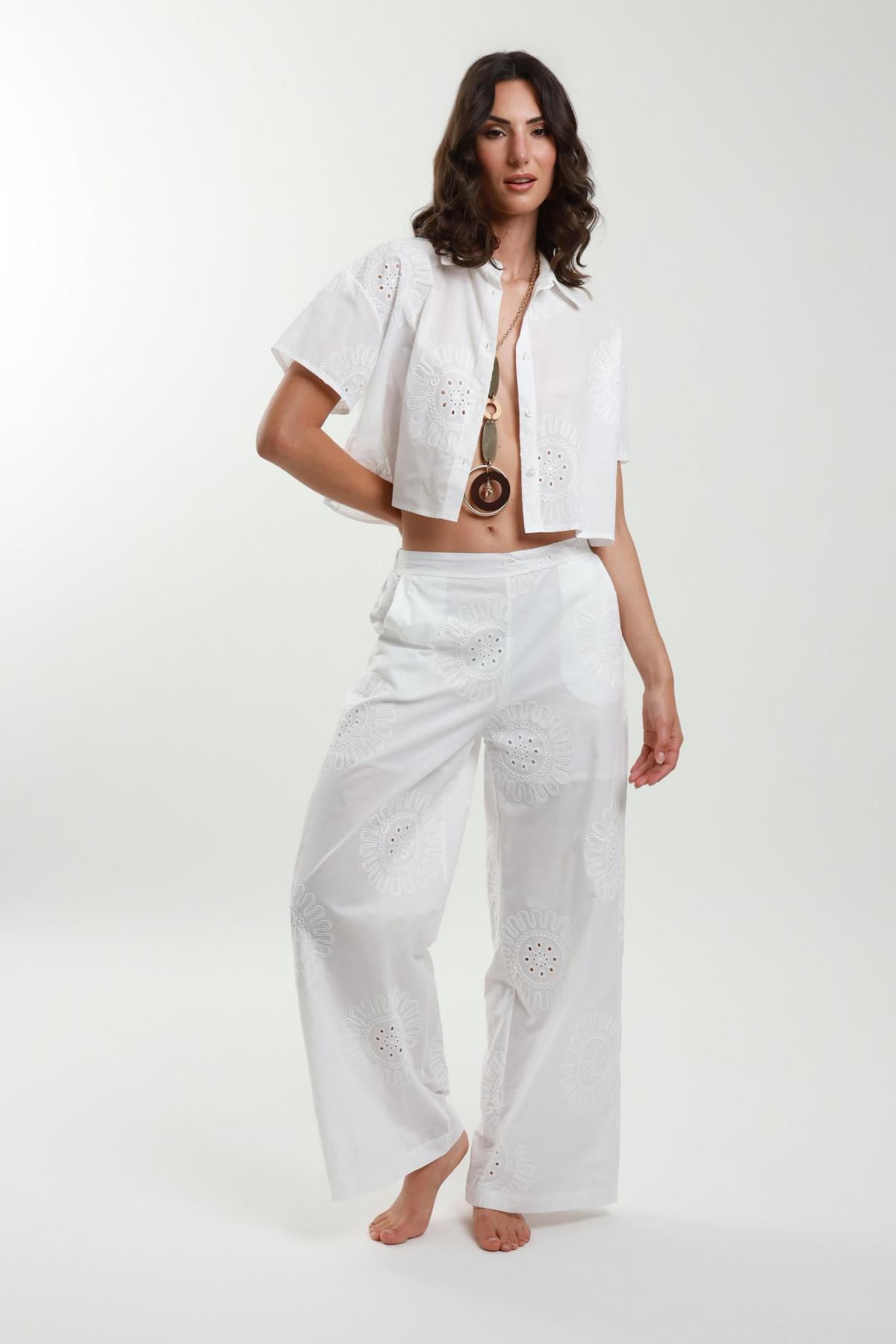 Susymix Pantalone in pizzo Sangallo 11443 RICAMO 01 Susy Mix 