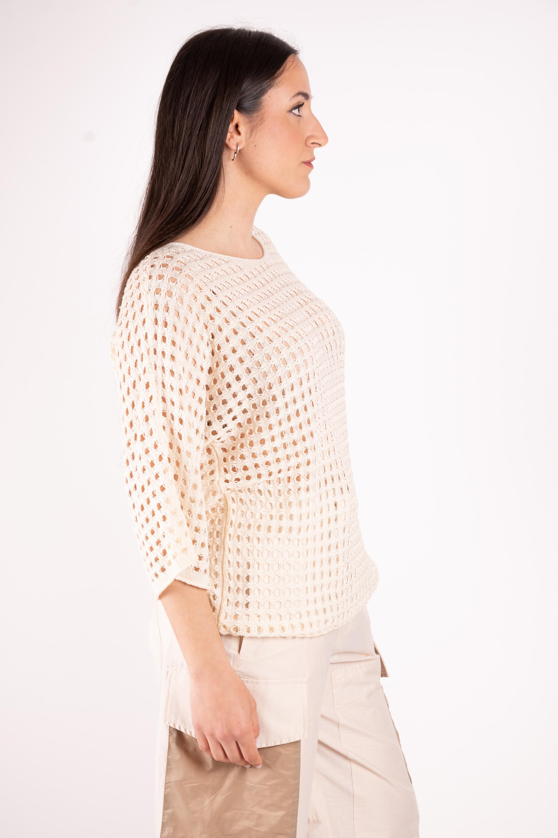 Fracomina Maglia in misto viscosa traforata FJ25ST7011K410O7 B59 Fracomina Easy chic 
