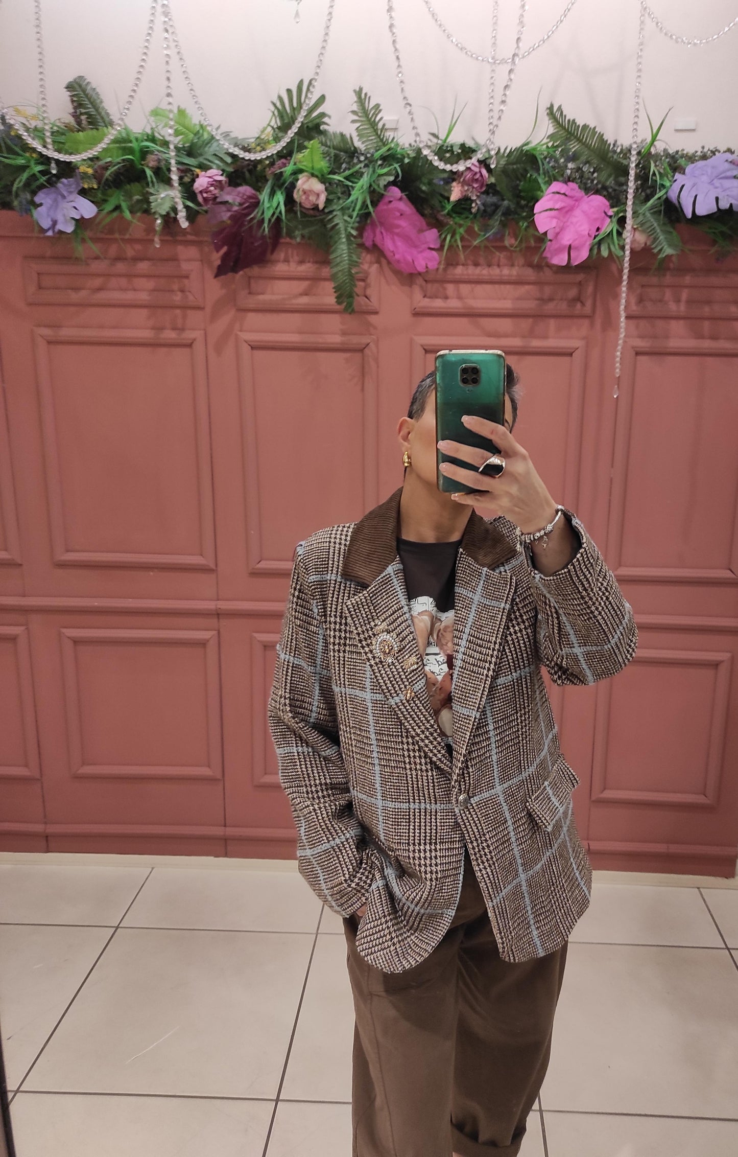 CHILI GIACCA MONOPETTO A QUADRI CON SPILLE 7869-H95 03 Chili 