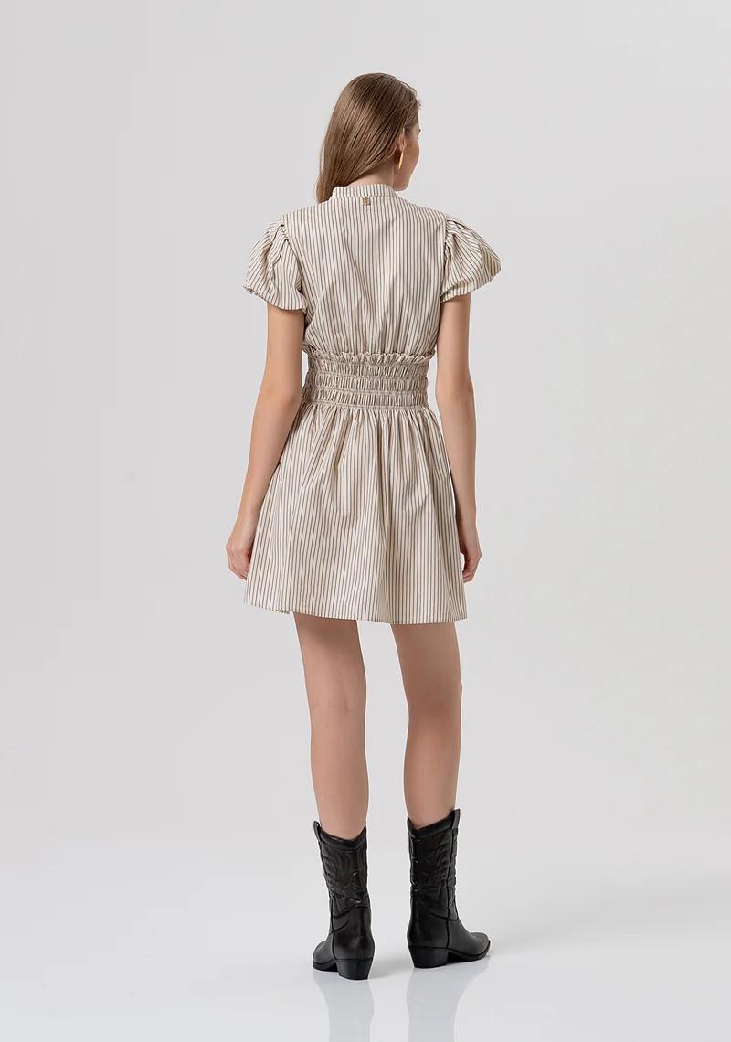 FRACOMINA ABITO MINI IN COTONE RIGATO MANICA A SBUFFO FR26SD1007W513N8 508 Fracomina Preview 