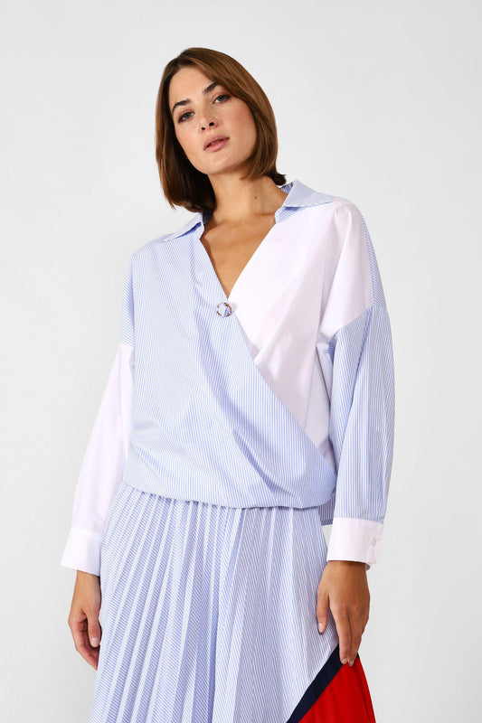 Dixie Camicia oversize bicolore C319J024A 01 Dixie 