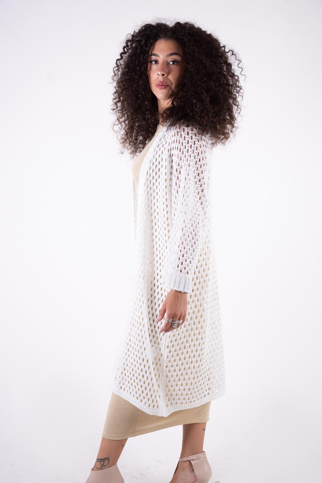 Susy Mix Cardigan lungo a rete A2117 02 Susy Mix 