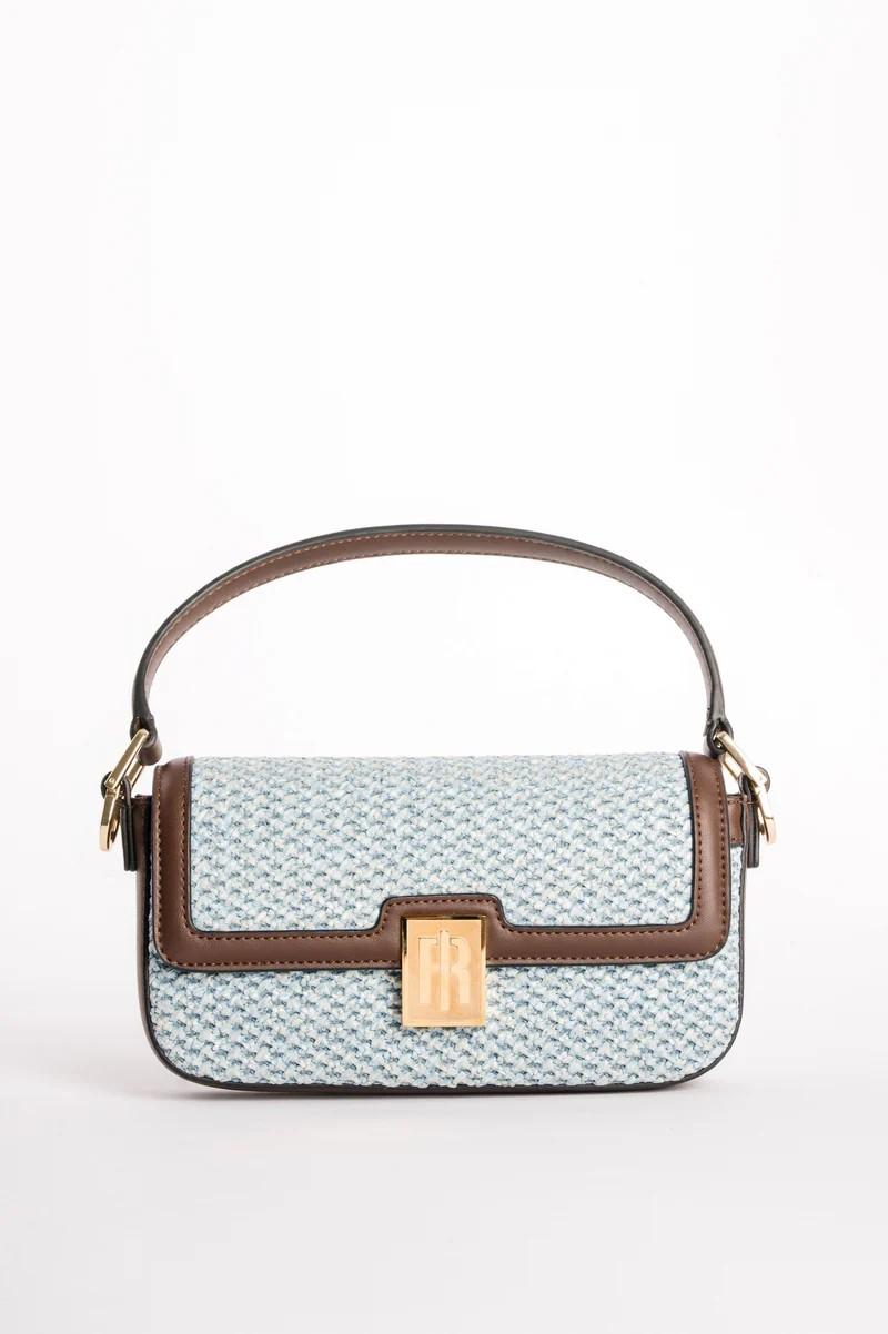 FRACOMINA BORSA A SPALLA DOPPIO TESSUTO CON TRACOLLA STACCABILE FB26SB3002P46001 M42 Fracomina Bags 