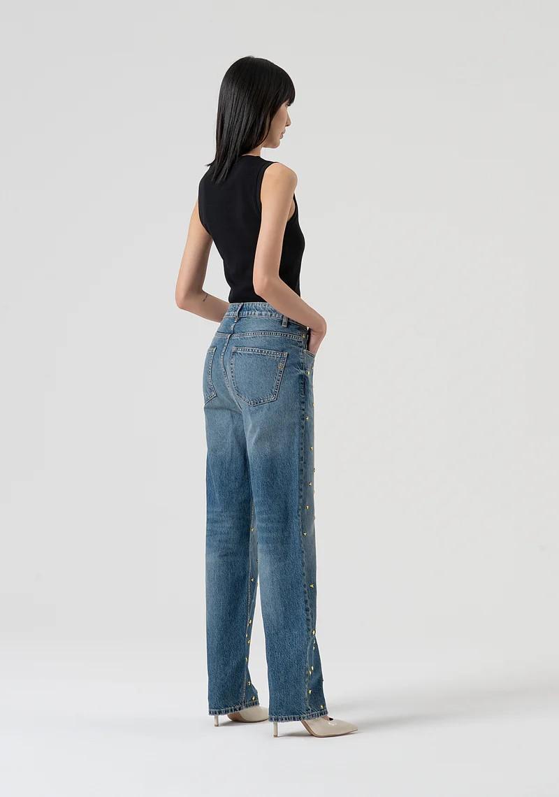 Fracomina Jeans gamba larga con borchie FR25WV2021D419R9 337 Fracomina Preview 