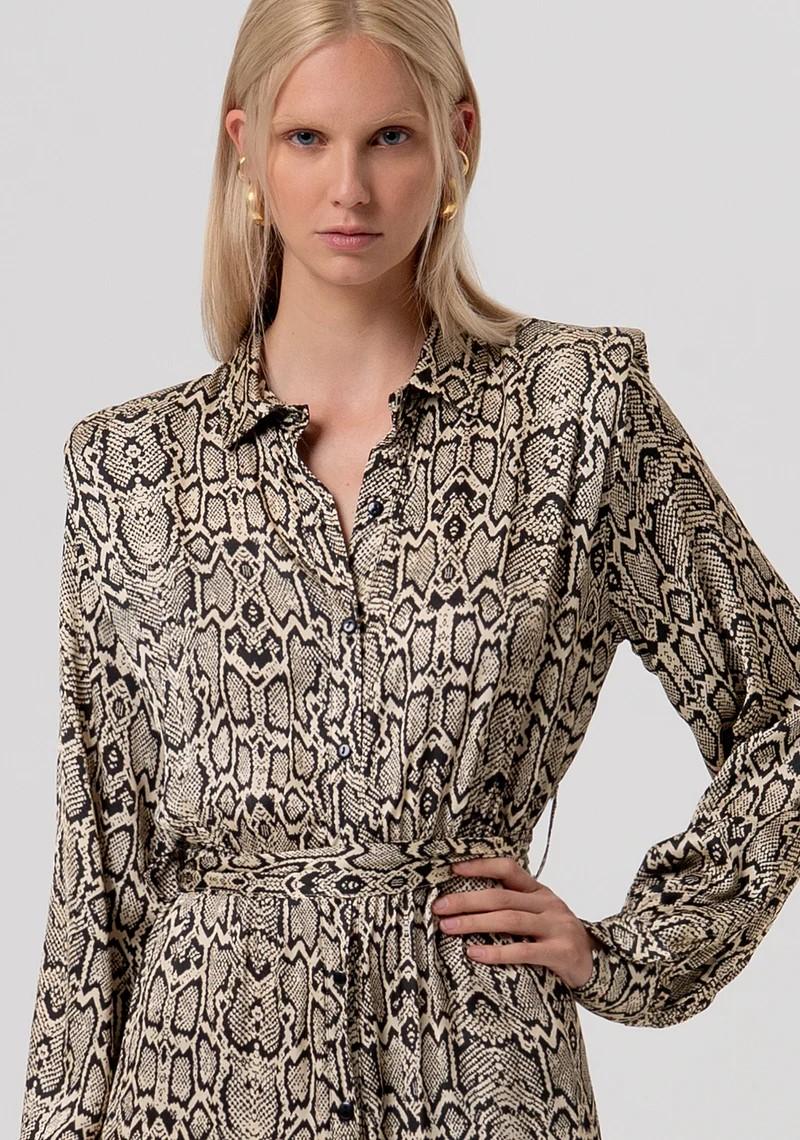 FRACOMINA CHEMISIRE RASO STAMPA ANIMALIER FR26SD2011W413L7 F64 Fracomina Preview 