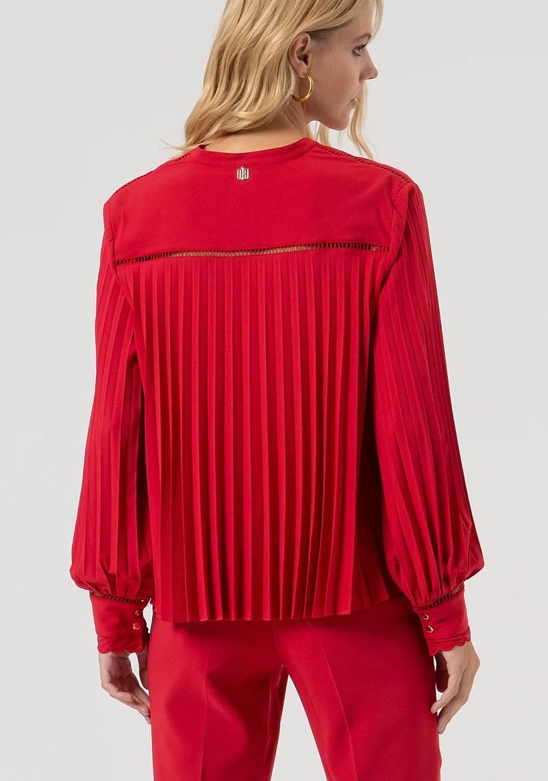 Fracomina Camicia retro  e manica plissè FR25WT6012W436F9 T51 Fracomina Preview 