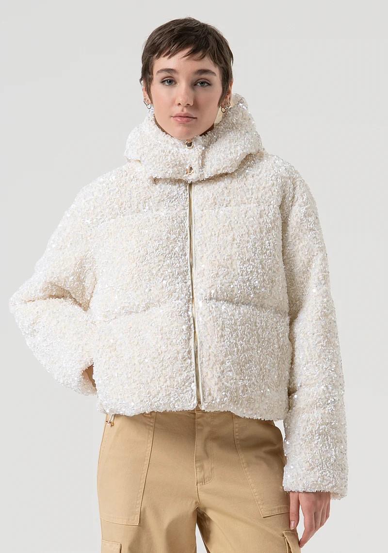 Fracomina Giaccone imbottito paillettes FP25WC3009O429N6 508 Fracomina Jeans 