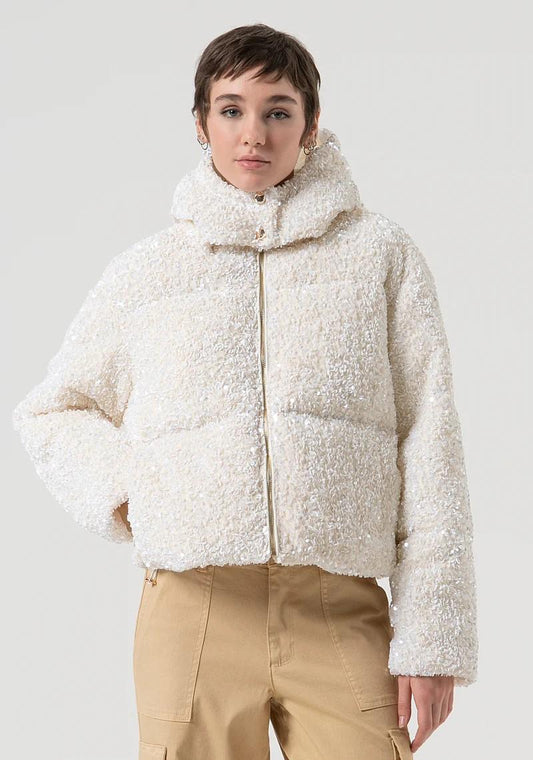 Fracomina Giaccone imbottito paillettes FP25WC3009O429N6 508 Fracomina Jeans 