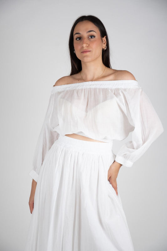 Le Streghe Blusa con arriciature e laccetti P24CA104N 06 Le streghe 