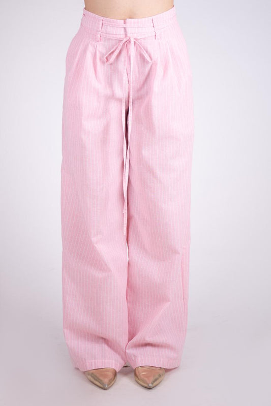 Lumina Pantalone laccetti gamba larga L8662 01 LUMINA 