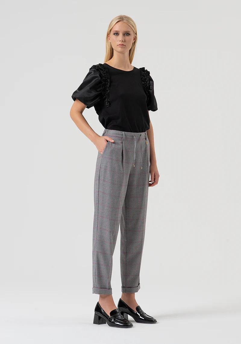 Fracomina Pantalone Jogger principe di galles FR25WV2001W45995 210 Fracomina Preview 