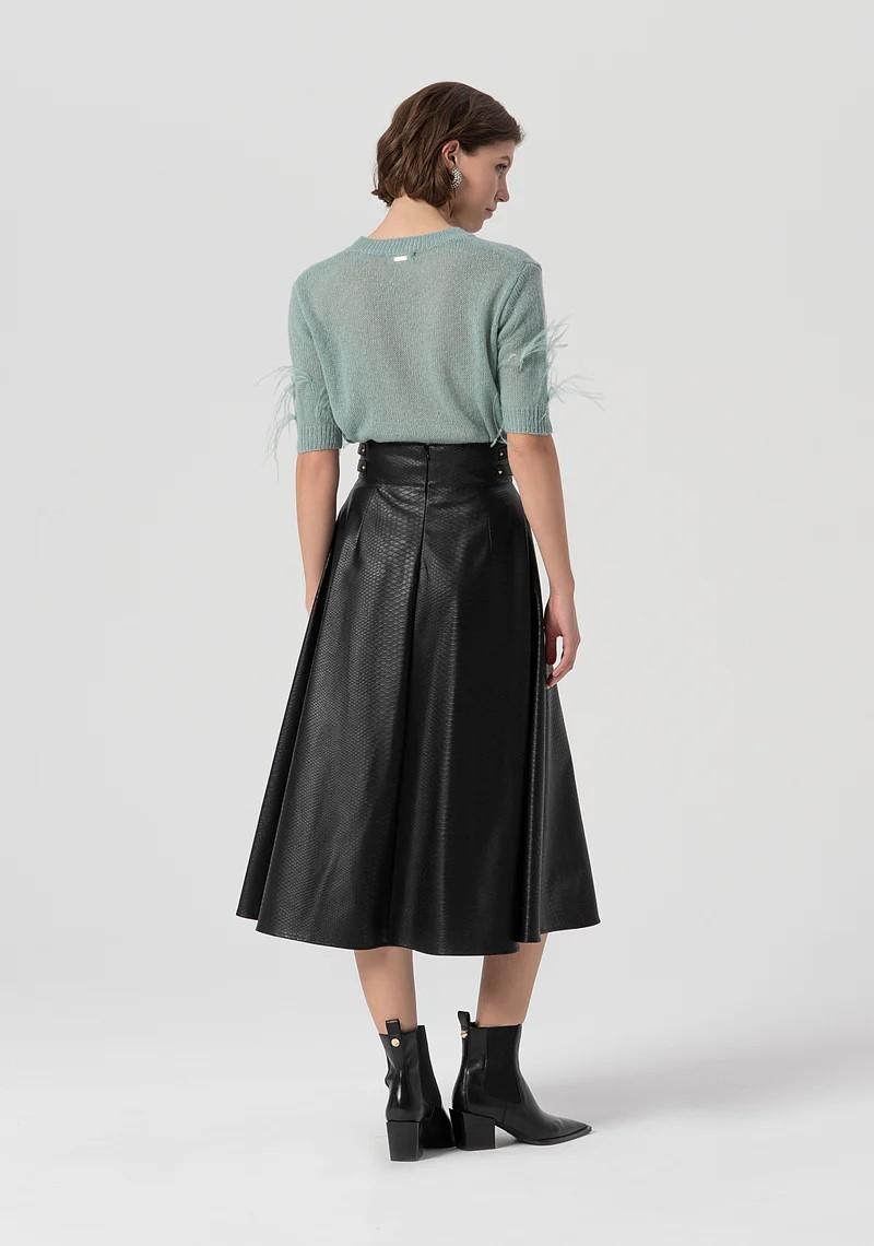 FRACOMINA GONNA AMPIA IN ECO PELLE STAMPA RETTILE FS25WG2001P41101 053 Fracomina Main 