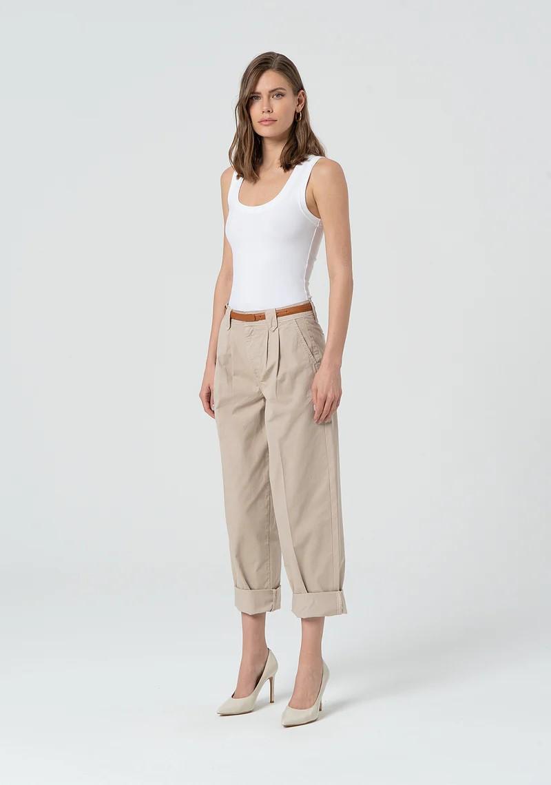 Fracomina Pantalone carrot in gabardina FP25SVD014W77101 251 Fracomina Jeans 