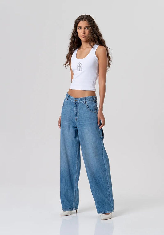 FRACOMINA JEANS FIT CARROT IN DENIM LAVAGGIO BLEACHED FP26SV2005D41902 258 Fracomina Jeans 