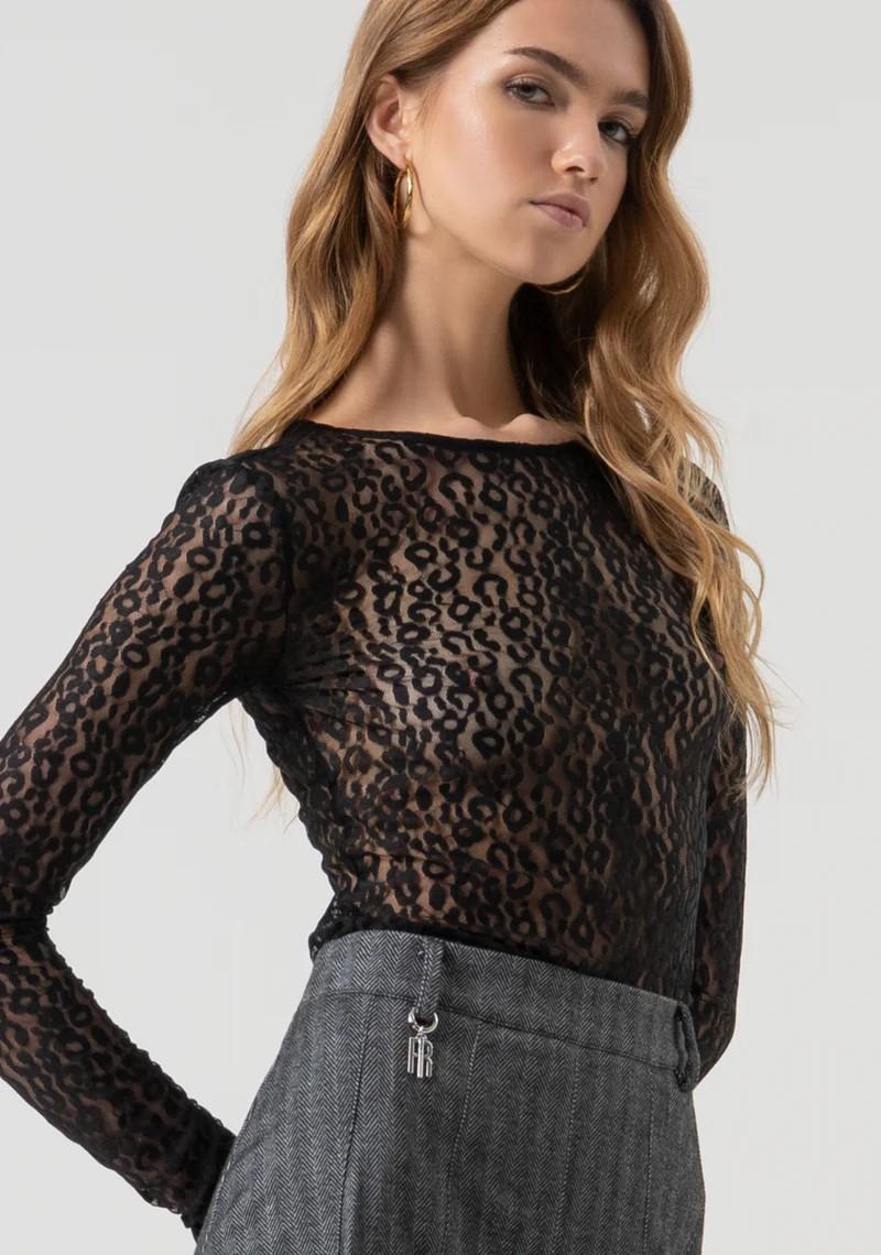 Fracomina Body in pizzo animalier FR25WT5002J412G1 053 Fracomina Preview 