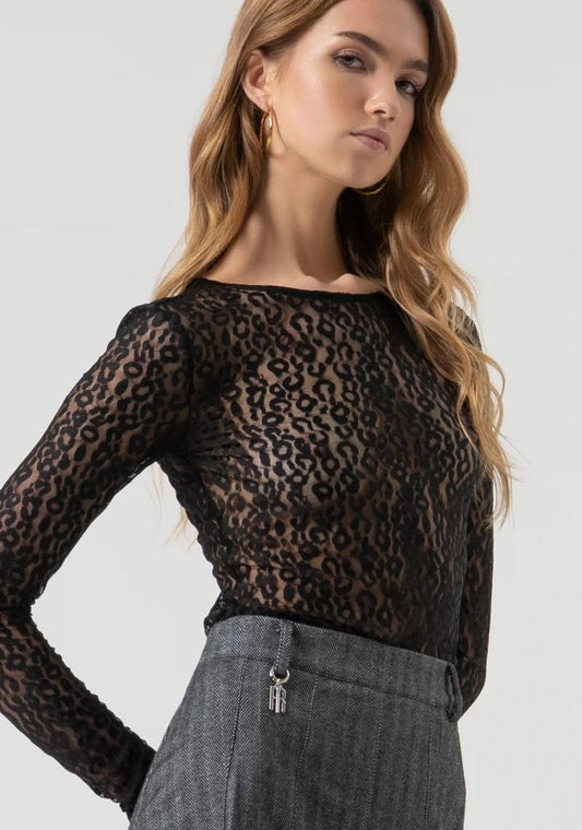 Fracomina Body in pizzo animalier FR25WT5002J412G1 053 Fracomina Preview 