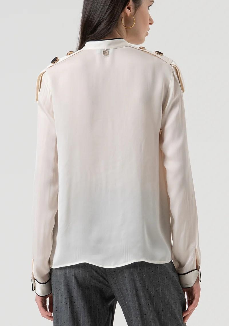 Fracomina Camicia collo coreana con profilo in contrasto FR25WT6027W80701 108 Fracomina Preview 