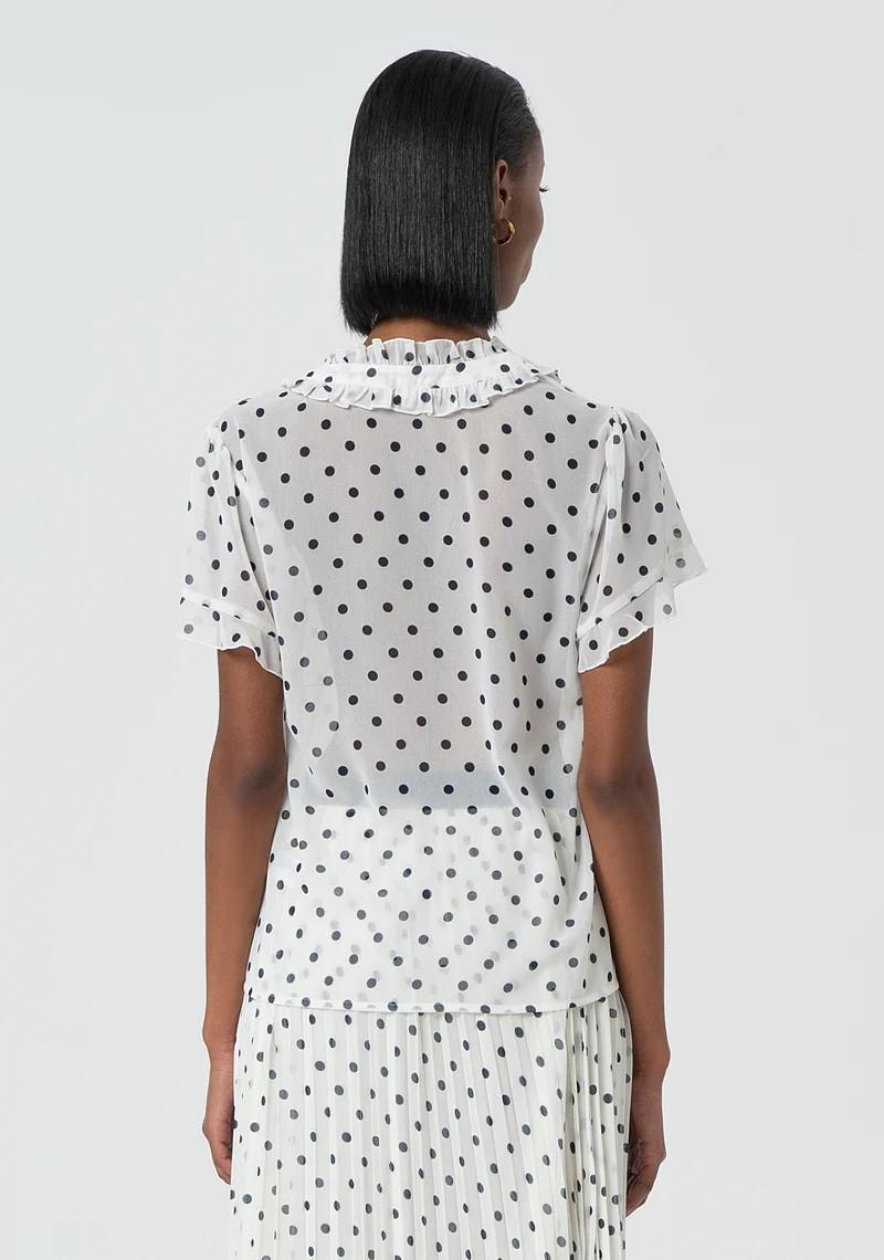 Fracomina Blusa georgette pois FR25ST6016W412D2 A52 Fracomina Preview 