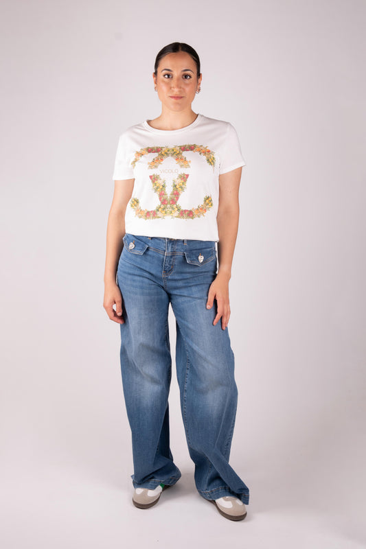 Vicolo T-Shirt Stampa floreale RD1067 01 Vicolo 