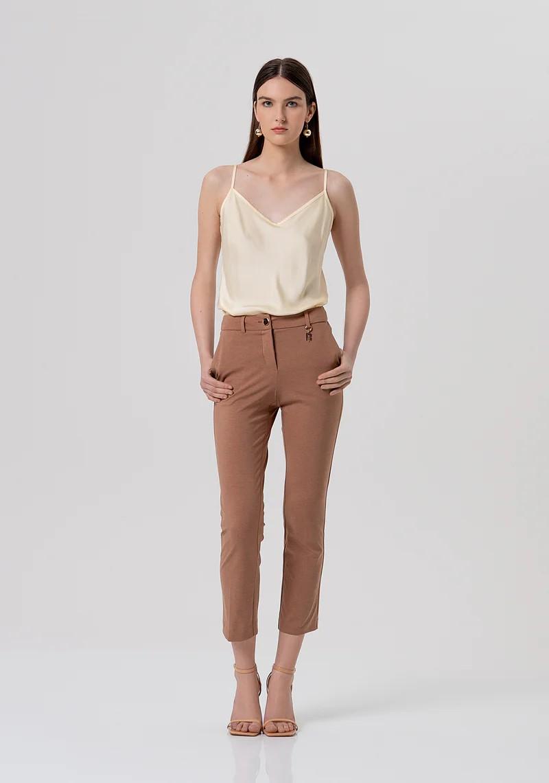 FRACOMINA PANTALONE PUNTO MILANO MODELLO CHINO ALLA CAVIGLIA FR26SV4003W51501 M07 Fracomina Preview 