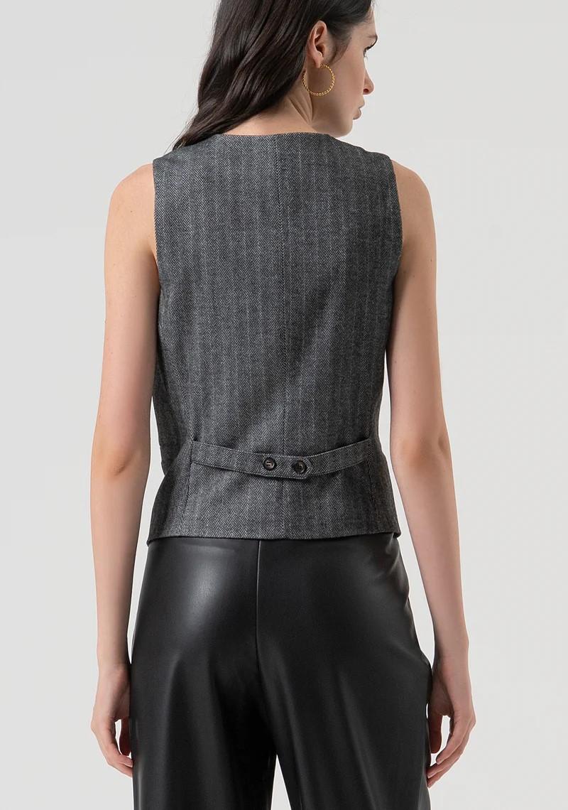 FRACOMINA GILET TAGLIO MASCHILE IN TESSUTO SPIGATO FR25WJ5005W492W5 159 Fracomina Preview 