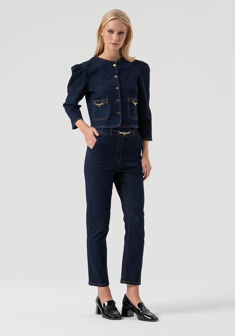 Fracomina Jeans chino con morsetto con zip posteriore FR25WV4007D46493 L23 Fracomina Preview 