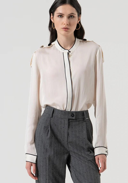 Fracomina Camicia collo coreana con profilo in contrasto FR25WT6027W80701 108 Fracomina Preview 