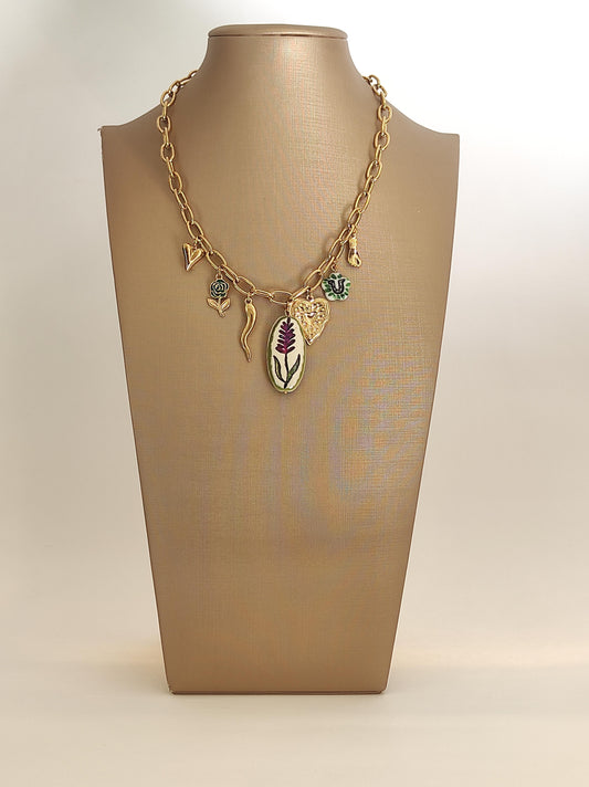 Chili Collana Charms ceramica e metallo COLLANA 07/A25 01 Chili 
