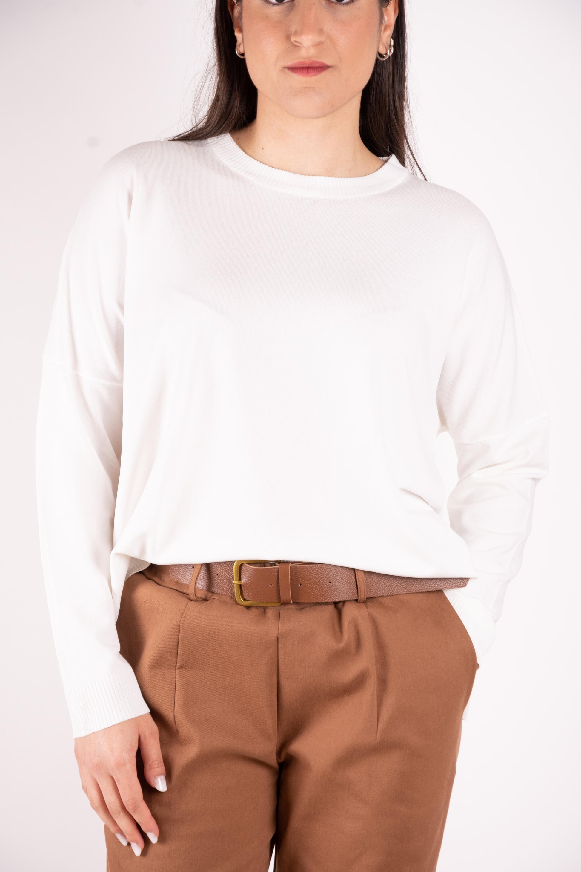 Susy Mix Maglia basic oversize girocollo K271 02 Susy Mix 