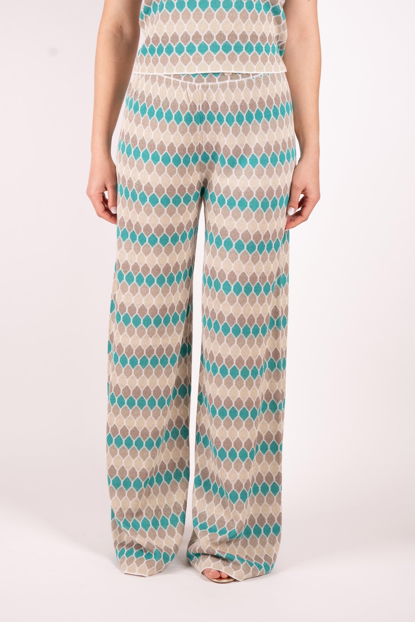 Fracomina Pantalone fantasia geometrica lurex FS25SV3011K414F8 210 Fracomina Main 