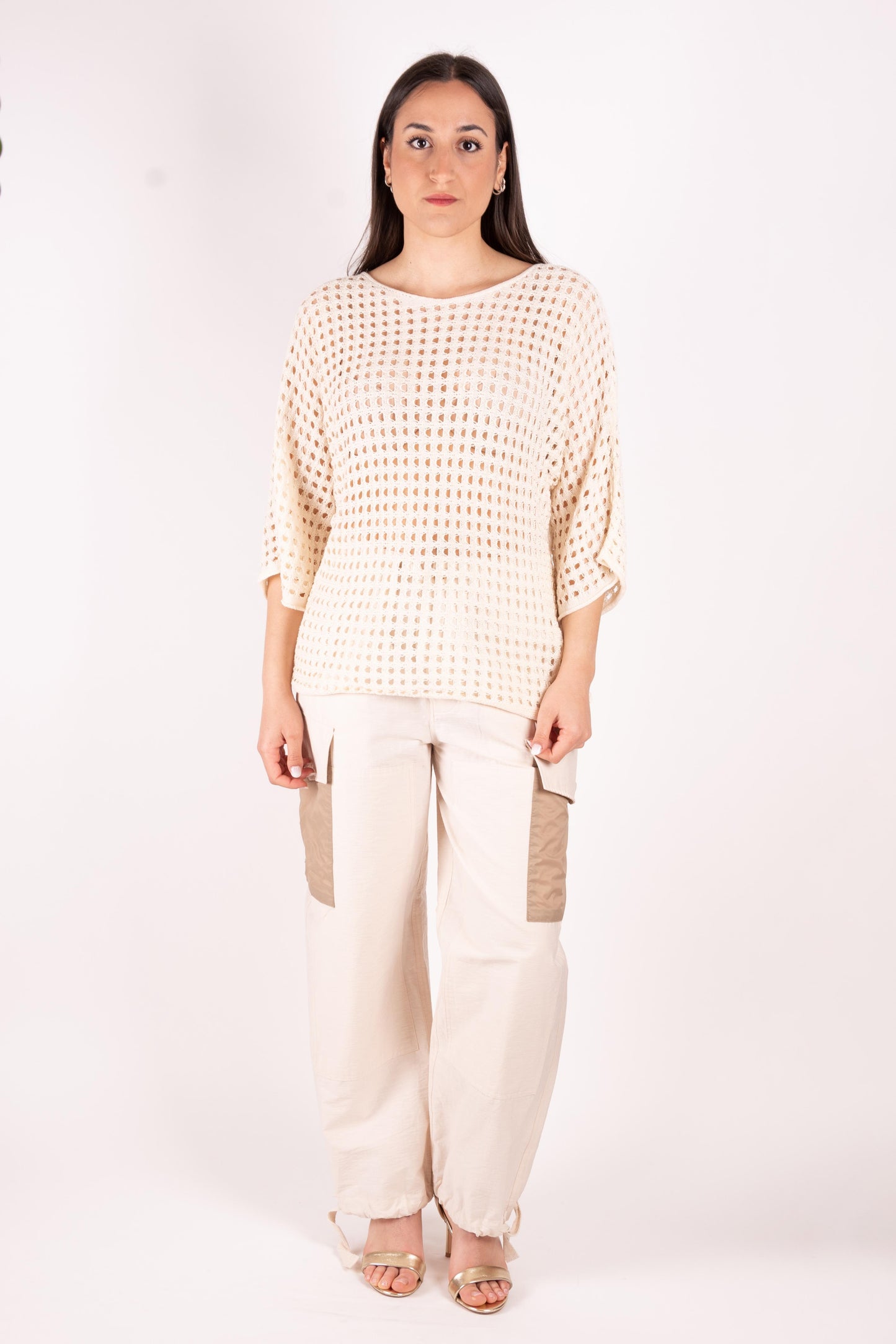 Fracomina Maglia in misto viscosa traforata FJ25ST7011K410O7 B59 Fracomina Easy chic 