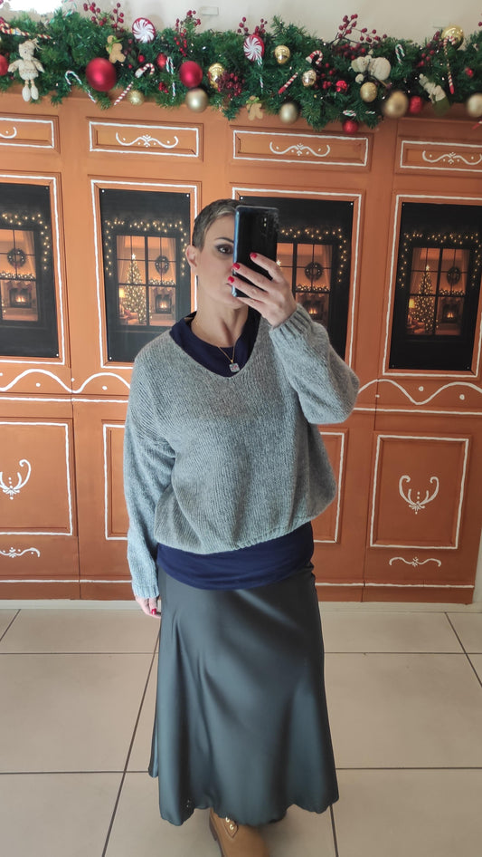 Chili Gonna svasata lunga in satin 25758A 02 Chili 