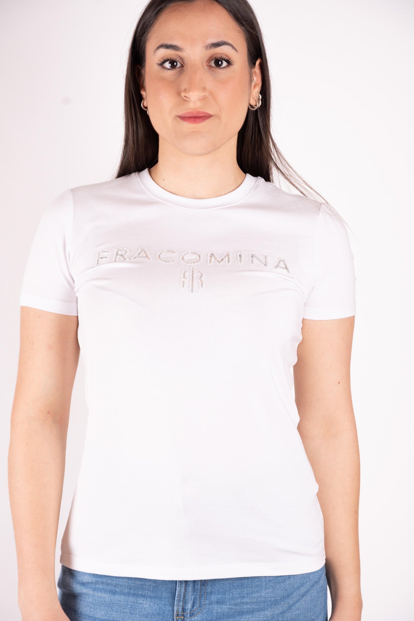 Fracomina T-shirt logo pailletes FP25ST3011J449N5 278 Fracomina Jeans 