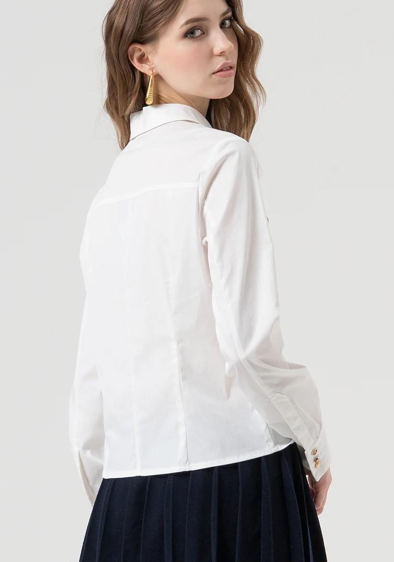 Fracomina Camicia Slim con bottoni metallo con logo FR25WT6016W80101 278 Fracomina Preview 
