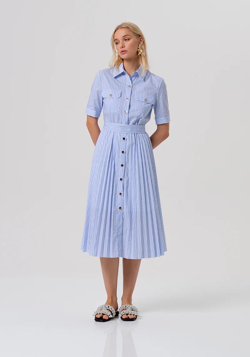 FRACOMINA ABITO CHEMISIER RIGATO FR26SD4003W697N8 I24 Fracomina Preview 