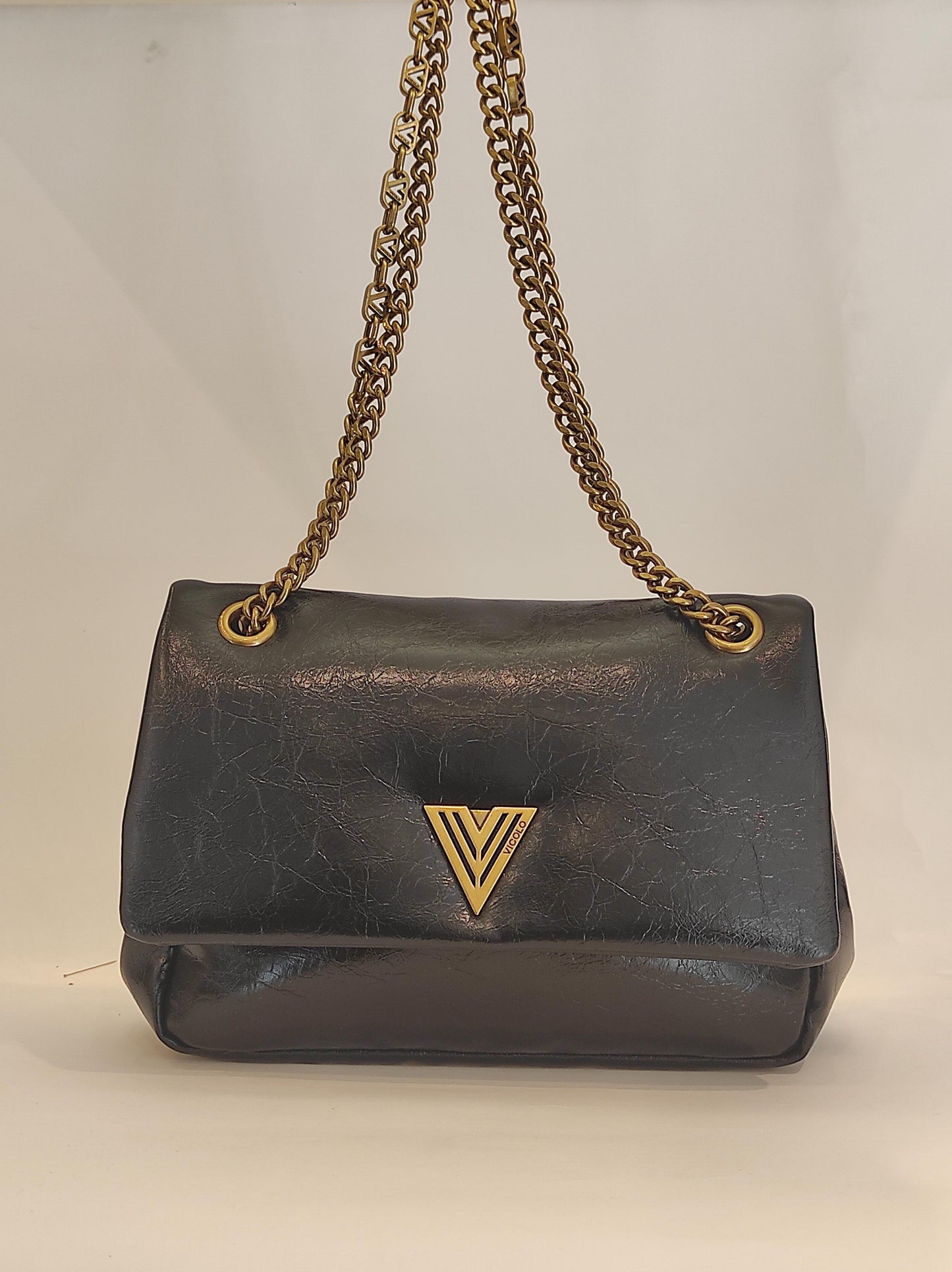 Vicolo Borsa a spalla doppia catena XF0006 01 Vicolo 