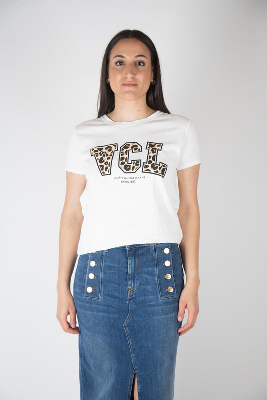 Vicolo T-Shirt logo sigla animalier RB0463 01 Vicolo 