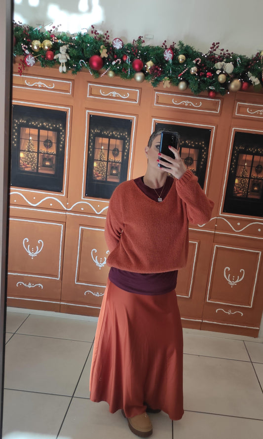 Chili Gonna svasata lunga in satin 3390 06 Chili 