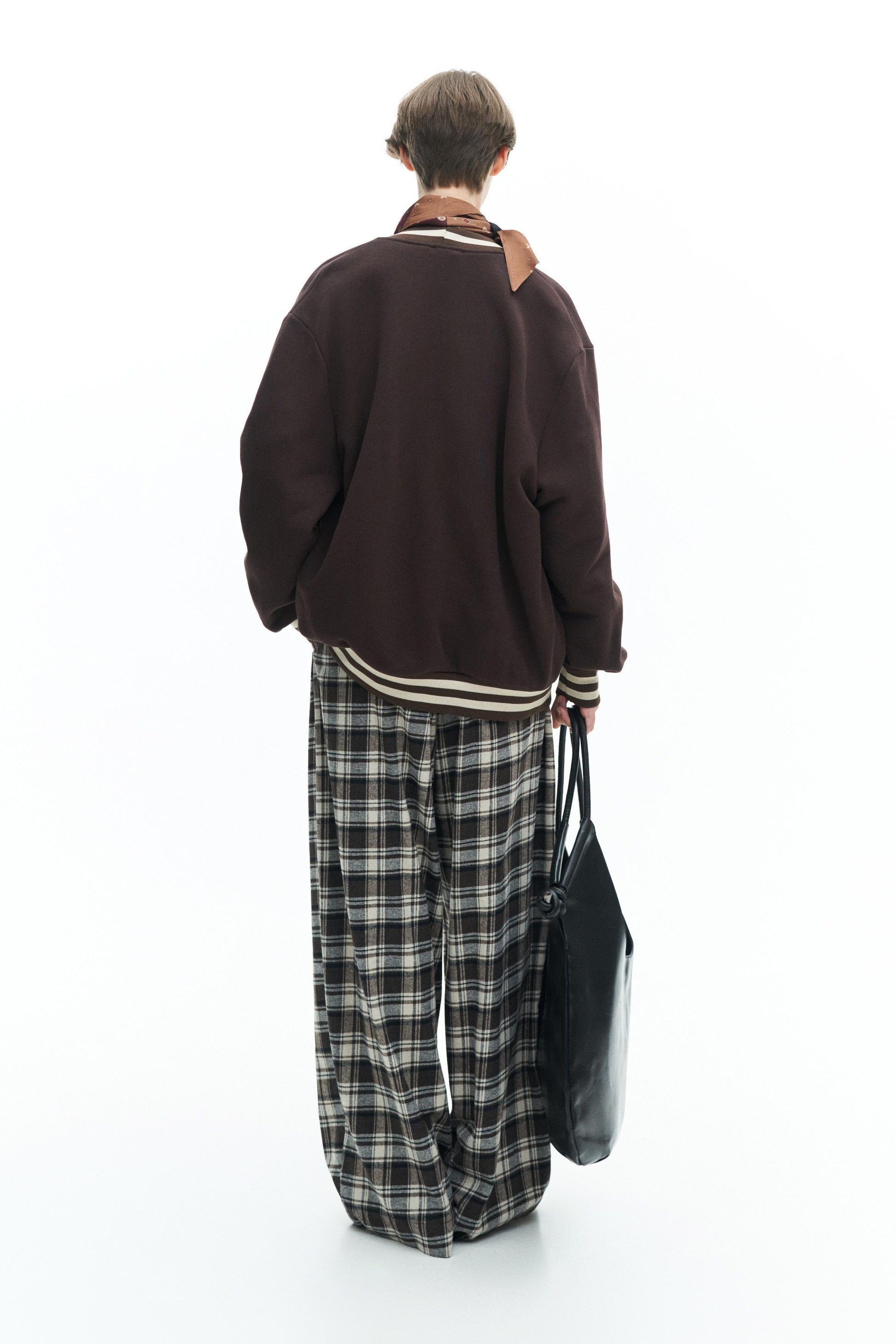 Lumina Cardigan oversize bordo in contrasto LD3574 01 LUMINA 