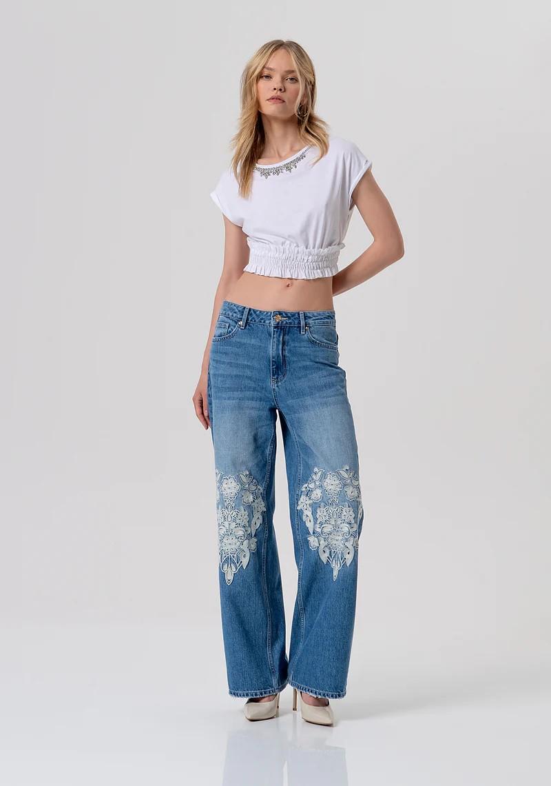 FRACOMINA T-SHIRT CROPPED CON DETTAGLIO GIOELLO AL COLLO FR26ST3037J40001 278 Fracomina Preview 