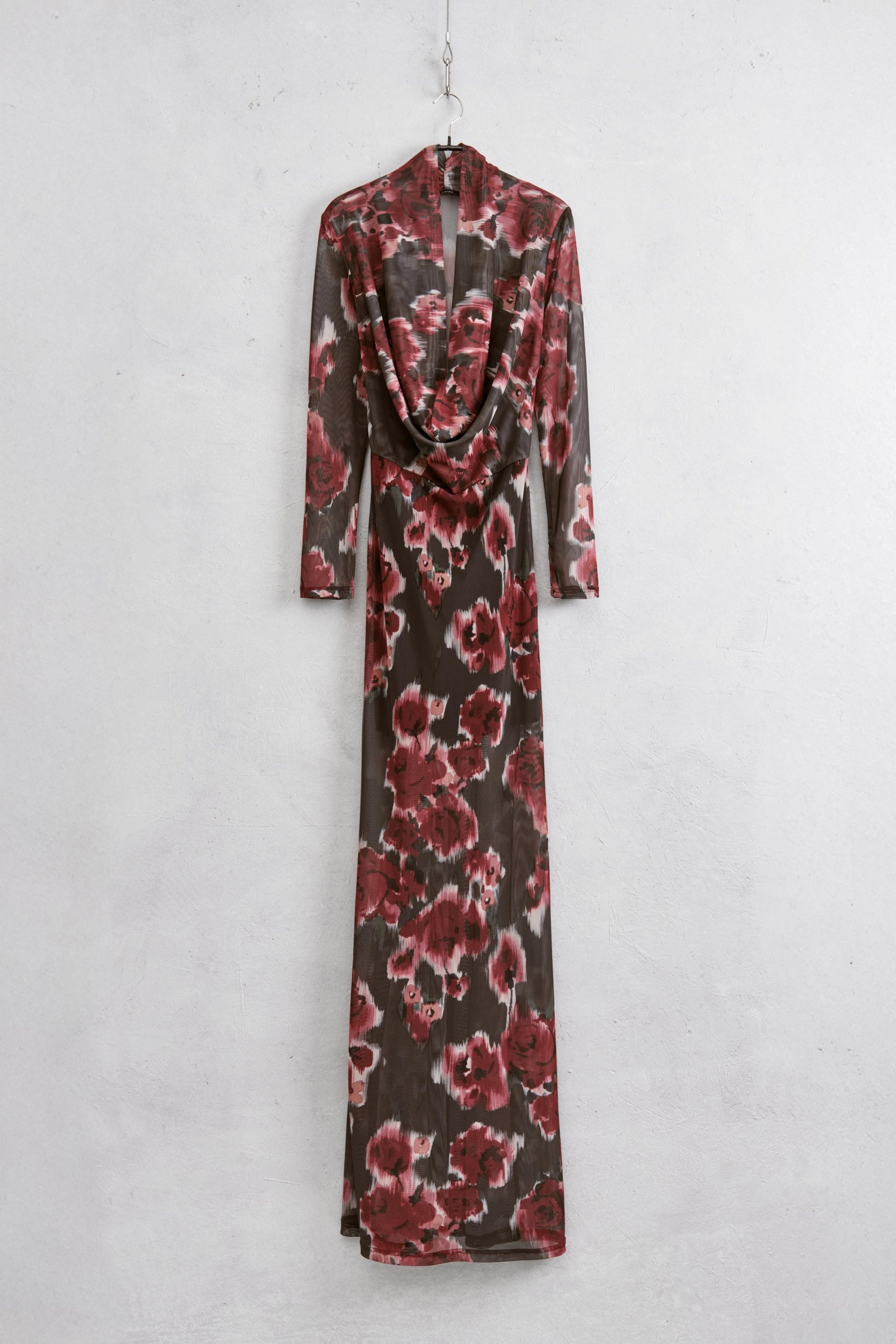 Lumina Abito Lungo Scollo Profondo fantasia Floreale LD3762 01 LUMINA 