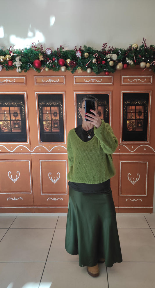 Chili Gonna svasata lunga in satin 3390 04 Chili 