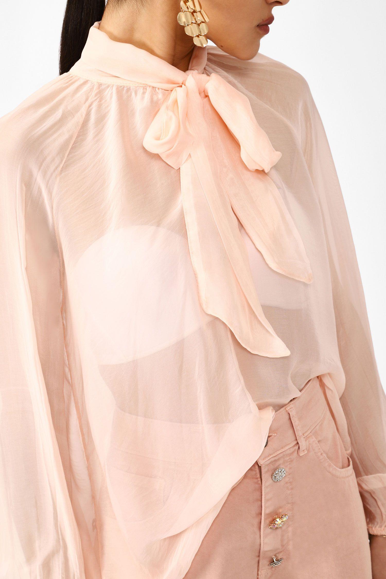 Dixie Camicia effetto trasparenza con fiocco CA207J021A 02 Dixie 