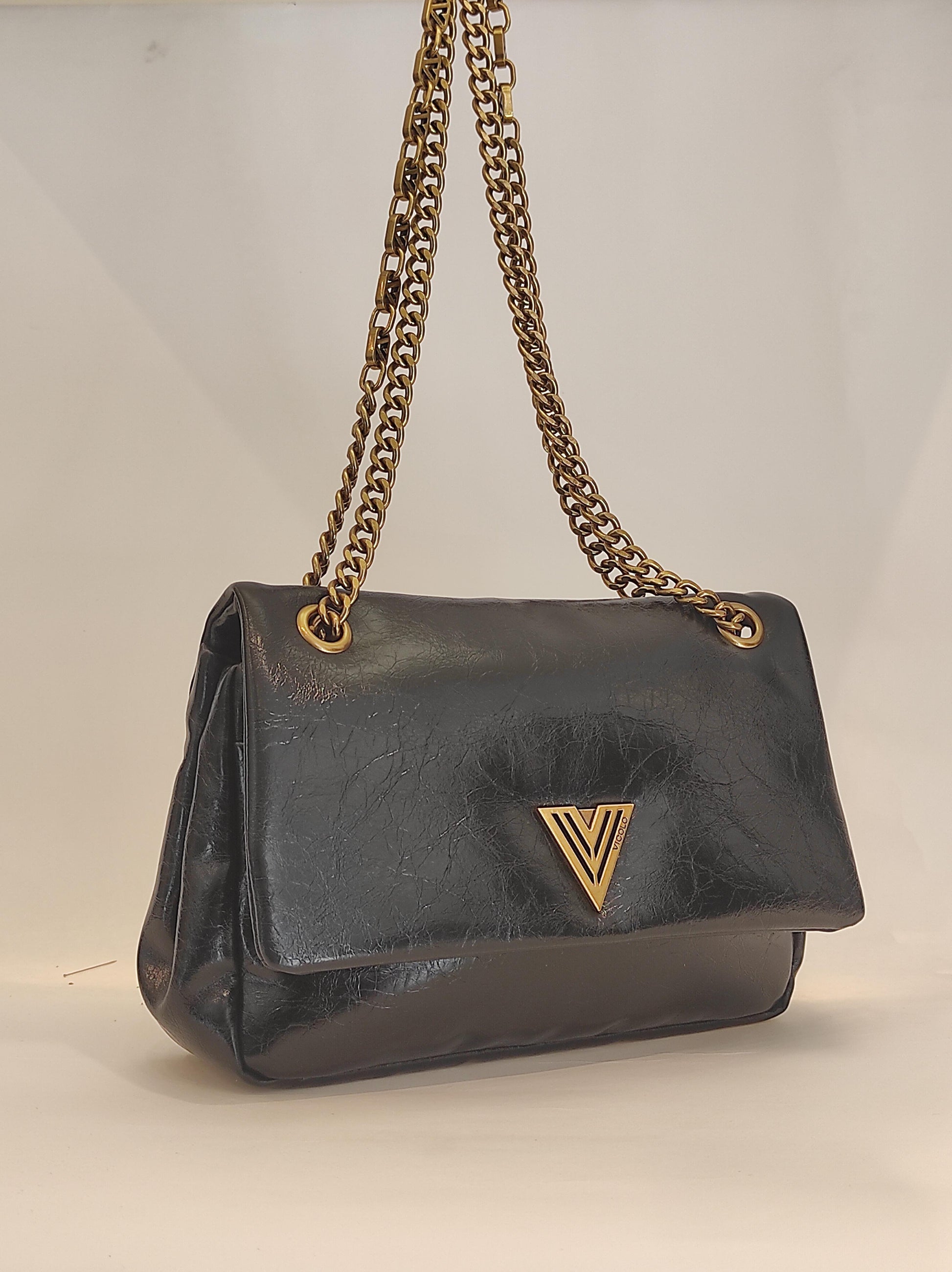 Vicolo Borsa a spalla doppia catena XF0006 01 Vicolo 