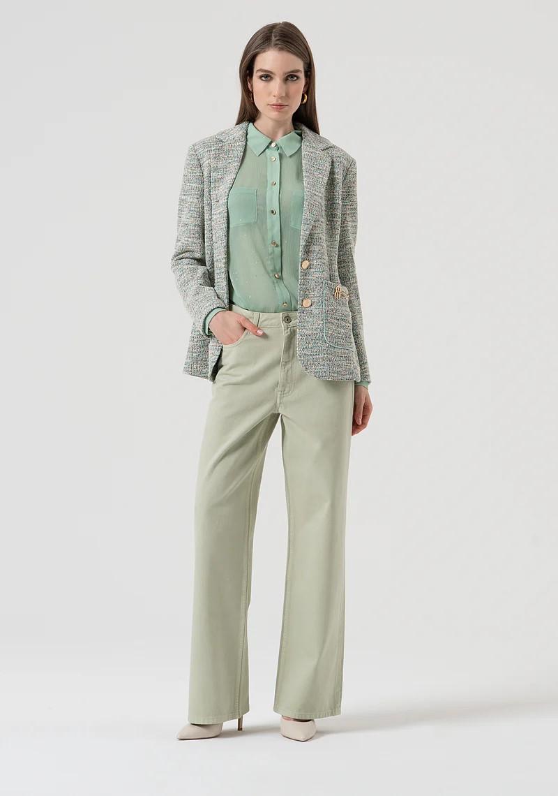 Fracomina Pantalone 5 tasche wide leg FR25WV2007W61201 B08 Fracomina Preview 