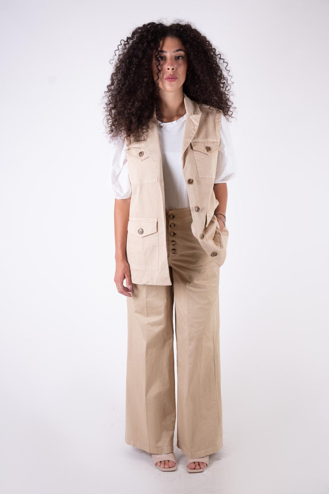 Susy Mix Pantalone cotone gamba larga PE24849 01 Susy Mix 
