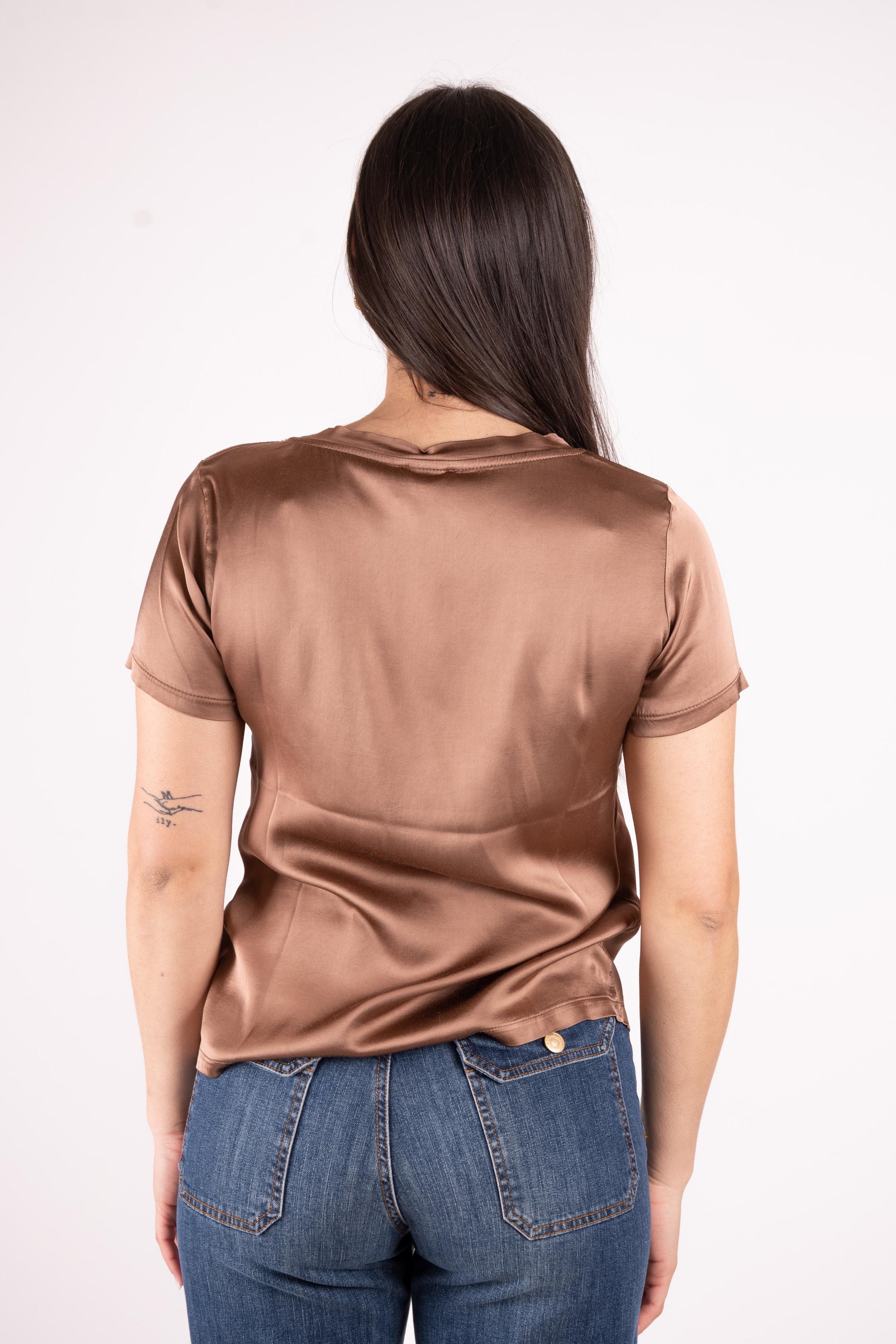 Susy Mix T-Shirt basic in raso FA705BU 04 Susy Mix 