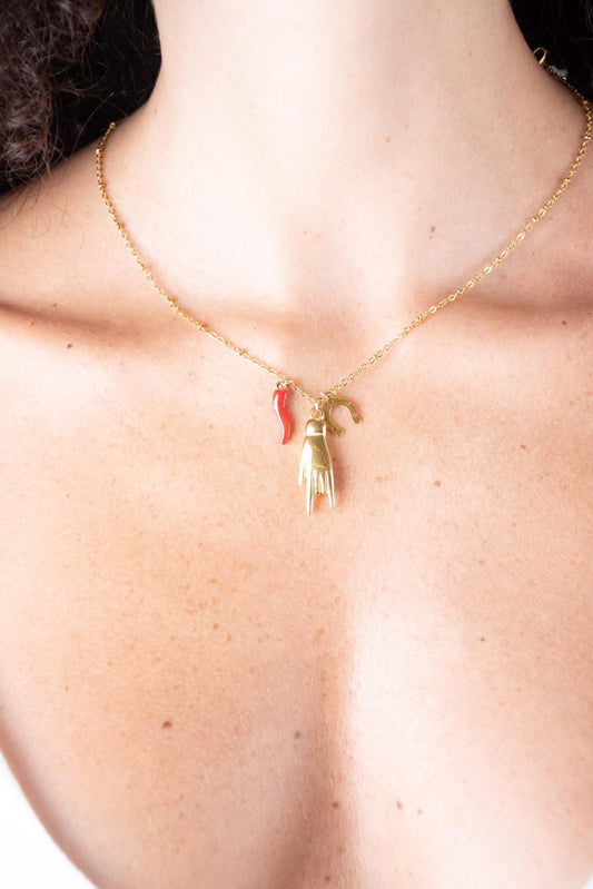 Chili Collana malocchio oro COLLANA CORNE 01 Chili 