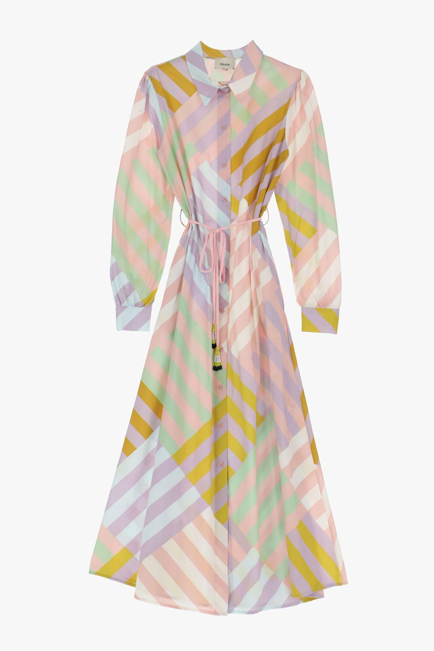 Dixie Abito cotone righe irregolari AIPRJCFA 01 Dixie 