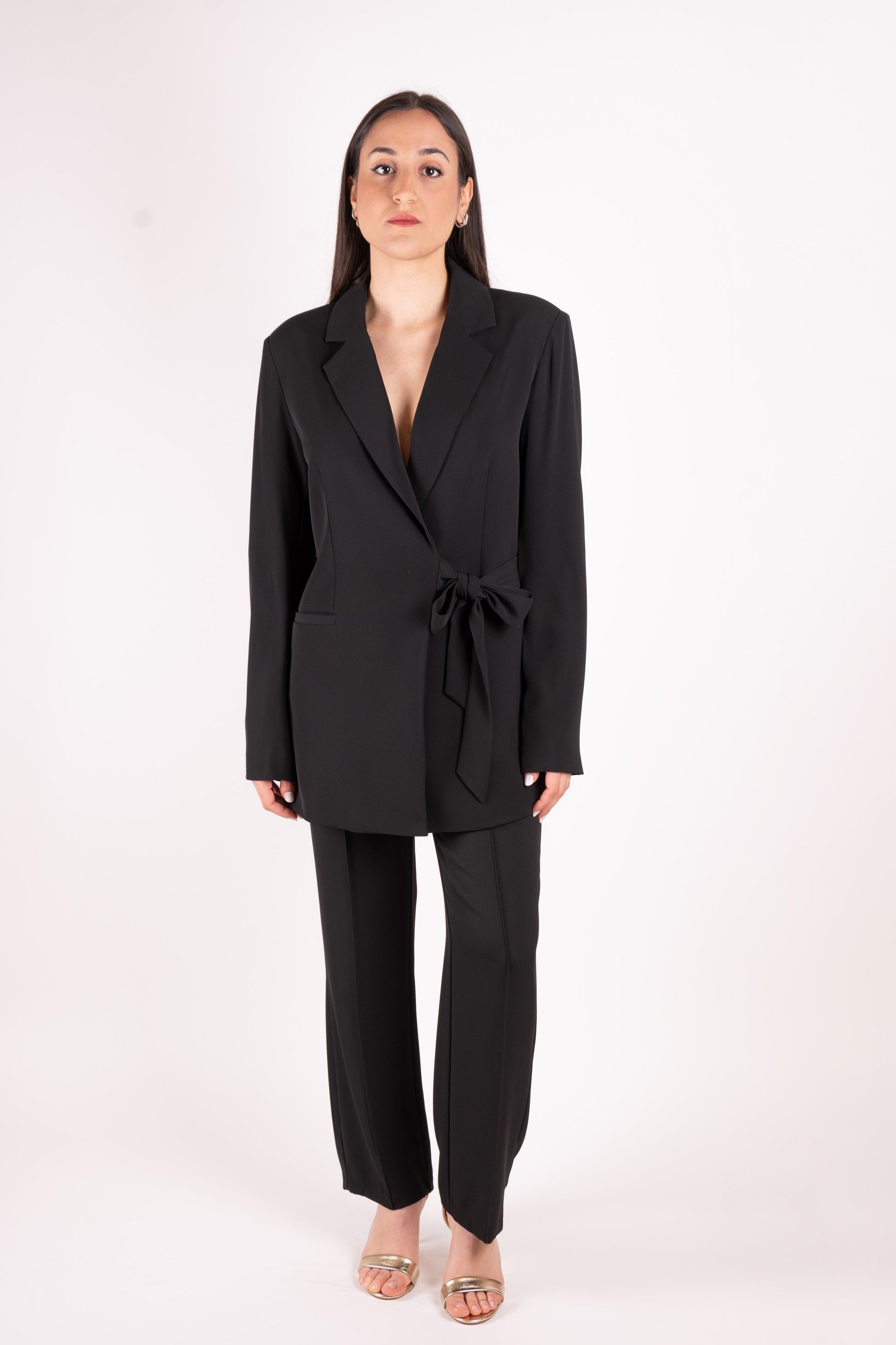 Fracomina Blazer lungo con fiocco FR25SJ3002W43601 053 Fracomina Preview 